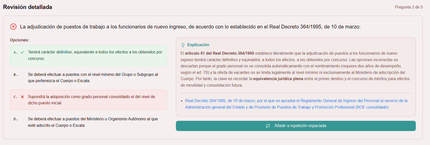 Explicación de respuestas